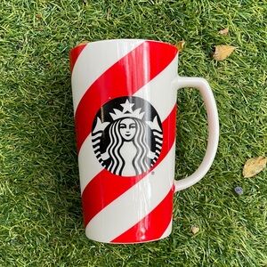 Starbucks Bold Peppermint Christmas Red and White Mug black mermaid logo